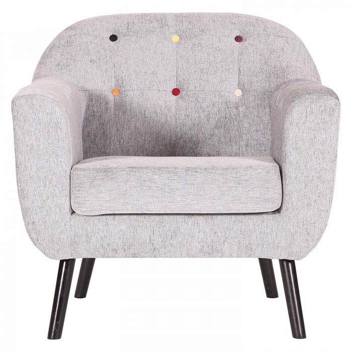 Grey Fabric Tub Chair