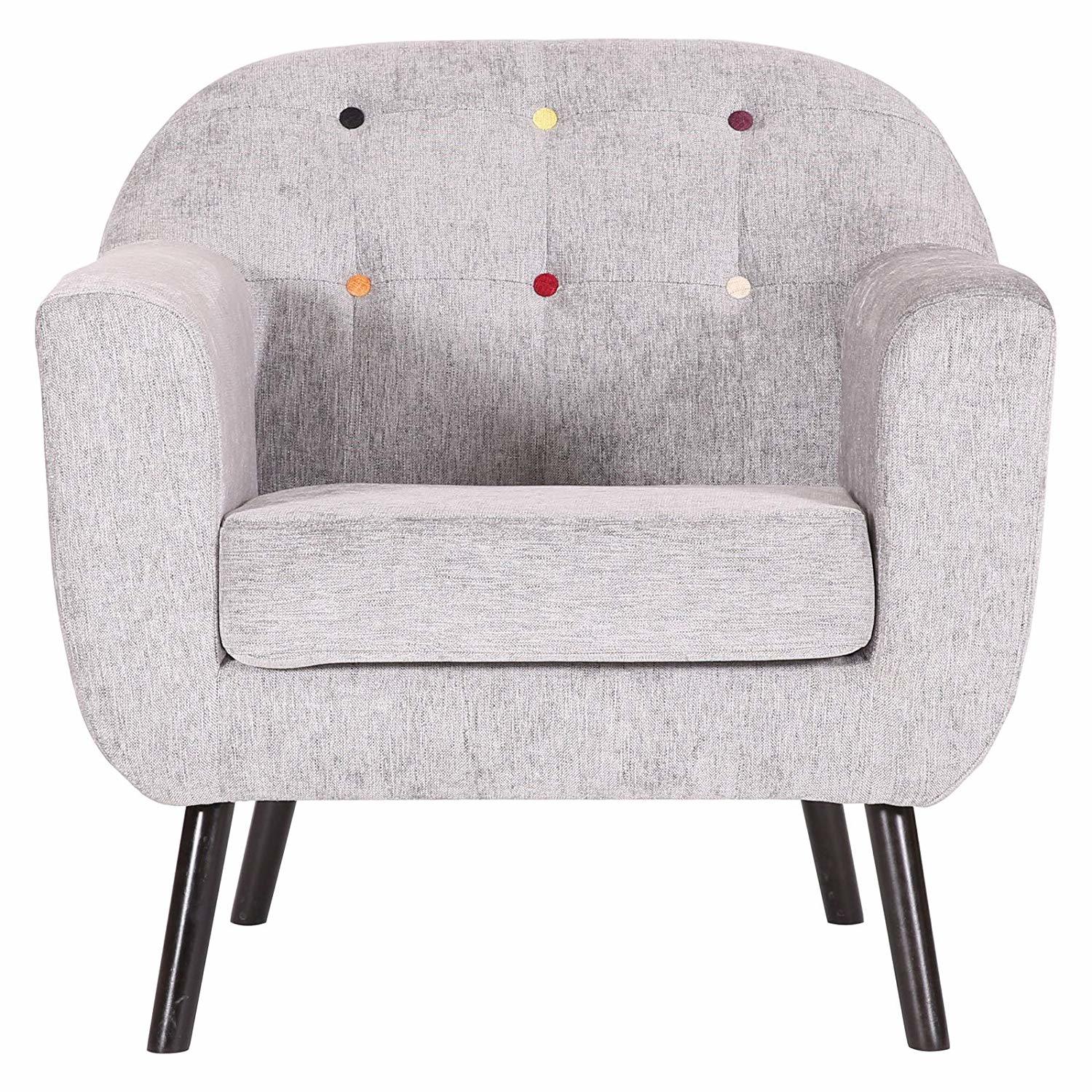 Grey Fabric Tub Chair