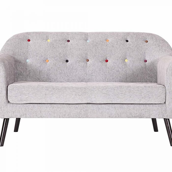 Grey Fabric 2 Seat Sofa
