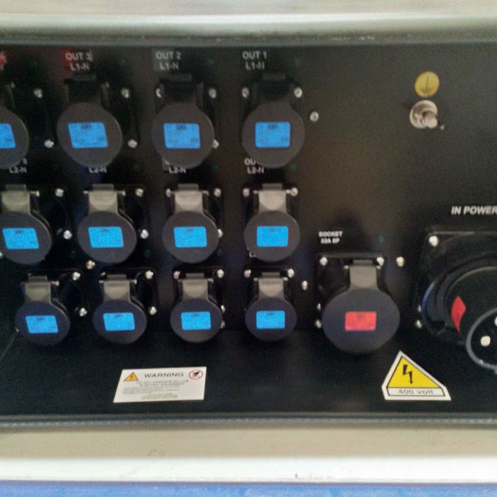 63A TPNE Distribution Unit to 12x 16A SPNE, 1x 32A TPNE