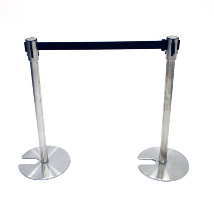 Tensabarrier Retractable Barrier (Silver Post / Black Barrier)